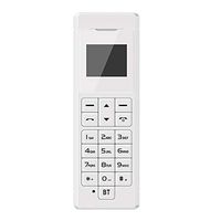 ZYSUS Forita A1 Card Mobile Phone, 0.66 inch, MTK6261D, 18 Keys, Support Bluetooth, FM, MP3, GSM (Black) (Color : White)