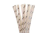 Shinny Foil Paper Straws (silver foil polka dot, 100)