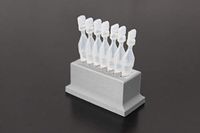 Eye Drops Vial Holder for Single-use Disposable Eye Drops & Storage, Holds 7 Single use Disposable vials - Znet3D (Silver)