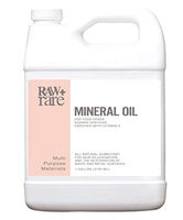 Mineral Oil Gallon, Food Grade Safe Wood/Bamboo Oil, Cutting Board, Butcher Block Conditioner, Knife Blade, Cast Iron Tools, Pans for Food Kitchen, Vegan by Raw Plus Rare (1gal)