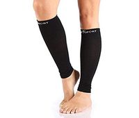 Compression Sleeve-Calf and Shin Splints Support with Guard Leg Compression Design, Black (1 Pair), L/XL