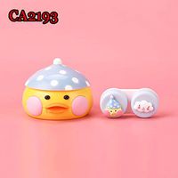 CA2193 fanfan Duck 3D Cartoon Colorful Contact Lens case, Small Travel kit (Blue)
