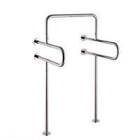 YSXZM Grab Bar 304 Stainless Steel Grab Rails Bathroom Safety Wall-Mounted Anti-Slip Urinal Armrest Wc Toilet Railings (Color : Silver, Size : 6012055CM)