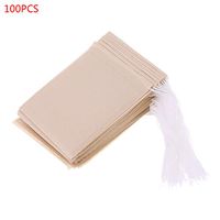 Xdodnev 100pcs Disposable Tea Bags Drawstring Empty Scented Teabags Heal Seal Filter Paper for Herb Loose Tea 8x10cm