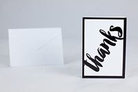 Black Foil Blank Thank You Note Cards and Envelopes (Set of 20)