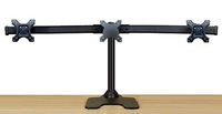 EZM Deluxe Triple Monitor Mount Stand Free Standing with Grommet Mount Option Supports up to 3 28" (002-0020)