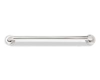 Plumb Pak PP1905PS-DF1 1.25 In. x 42 In. Straight Grab Bar with Designer Cover Flange, Polished Stainless Steel, 42 Inch