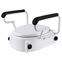 Toilet Increase Seat Height Heightening Mat Elderly Toilet Bowl Pregnant Woman Disabled Toilet Bowl Household with Armrests Support Frame,A