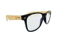 Wood Computer Gaming Glasses Anti-Blue Light Clear Lens - Reduces Eye Strain/Fatigue/Headaches – 100% UV Protection Stylish Bamboo and Black Frame by Yizmo