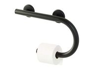 Lifeline Toilet Paper Holder Grab Bar - Designer Series | Right Hand | Matte Black
