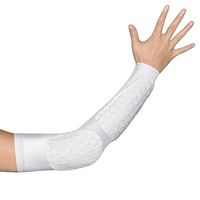 Zoom Time 1 Pc Double Honeycomb Arm Shooting Sleeve Elastic Lycra Fabric Elbow Brace Support Elbow Sleeve for Outdoor Sport Basketball Football Skateboard Cycling Parkour Workout Protective (White)