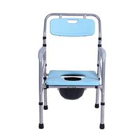 BINZHI Aluminum Shower Chair Heavy Bedside Toilet Portable Home Care Adult Elderly Disabled Toilet Chair Bedside Toilet (Color : A)