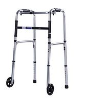 YKFU Extra Wide Front Wheel Walker, Bariatric Walker Wheels for Seniors Wide Walker Supports up to 220 lbs, Adults