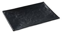Yanco BP-2210 Black pearl-1 New Rectangular Bowl, 10" Length, 6.25" Width, Melamine, Black Color with Matting Finish, Pack of 48