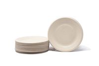 EDI Plant-Fiber Plates, Biodegradable and Compostable Wheat-Stalk Dinnerware, 50-Pack (6" Plates)