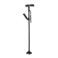 Adjustable Crutches LED Folding Telescopic Old Man Crutches Light and Non-Slip 360° Rotating Base Flexible and Easy to Stand