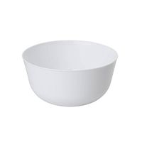 Trendables Premium Trend White Plastic Bowls, Disposable Food Grade Plastic Bowls - 40 Pack