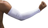 NV-X Sport Arm Sleeves 15-20MMHG Compression Enhanced Performance and Protection, White,, Extra Large