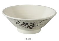 Yanco HO-5705 Honda Rice Bowl, 10 oz Capacity, 2.5" Height, 4.75" Diameter, Melamine, Pack of 60