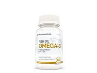 Fish Oil - 1000 mg Highly Refined and Concentrated Omega-3 Fatty acids with 750 mg EPA and 250 mg DHA Purified, Molecular Distilled, 60 softgels