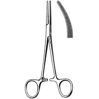 Sklar Instrument 23-2513 Sklarlite Extra Delicate Crile Forceps, Curved, 5-1/2" Length