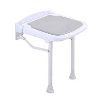 XH Medical Bathroom Wall Stool for The Elderly Foldable, Two-Leg Support / 6 Height Adjustment/Thermostatic Seat Cushion, Can Withstand 661 Pounds