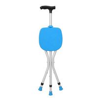 Folding Seat Cane Lightweight and Adjustable, 220 Lbs Capacity Combo Chairs Stool Massage Great for Travel, Events and Walking Fauay