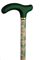 Lady's Walking Cane Potpourri pattern wood shaft. Weight capacity 250 lb 35" long