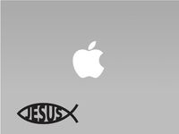 Jesus Fish Symbol Vinyl Macbook / Laptop Decal Sticker Graphic