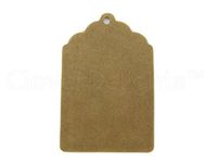 50 Pack - CleverDelights Small Kraft Gift Tags - 2.25" x 1.5" inch - Scalloped Hang Tags