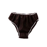 50 Pack Disposable Underwear Handy Briefs for Travel Business Spa Hospital, Individually Wrapped (2XL, Brown)