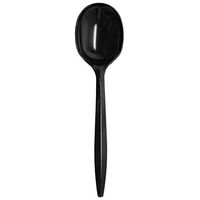 Karat U2042B PS Medium Weight Soup Spoons - Black (Case of 1000)
