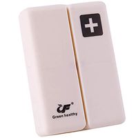 Medicine Storage Boxes,Pinleg Portable Case Foldable Magnetic Supplement Pill Box Organizer Folding Flip Magnetic Secure, Durable and Reliable Box (Beige)