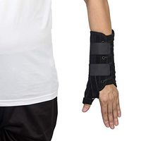 Wrist Support Brace, Lace Wrist Stability & Immobilization Splint for Tendonitis, Carpal Tunnel, Sprains and Arthritis Pain Relief (Thumb & Wrist Brace, Left)