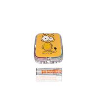 DMV Ultra Hard Contact Lens Remover and Cute Animal Cartoon Travel Case with Accessories Bundle (Cheetah)