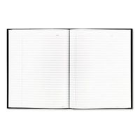Business Notebook w/Black Cover, College Rule, 9 1/4 x 7 1/4, 192 Sheets