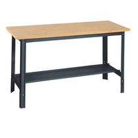 Edsal UB600 Steel Economy Work Bench with 1" Flake Board, 72" Width x 29" Height x 24" Depth, Industrial Gray