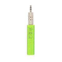 Universal 3.5mm Jack Bluetooth 4.2 Car Kit Hands Free Auto AUX Kit for Speaker Headphone Car Stereo Music Audio Receiver Adapter (Green)