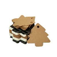 Healifty Kraft Paper Christmas Gift Tags with Strings Star Christmas Tree Shape Christmas Gift Wrapping Labels 3 Sets