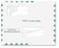 EGP Double Window Tax Return Mailing Envelope, Peel and Seal, Quantity 100, Size 9.5 x 11.5