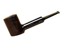 "JUNIOR" (noce 2710) briar smooth handmade poker brown tobacco smoking pipe from Brebbia (Italy)