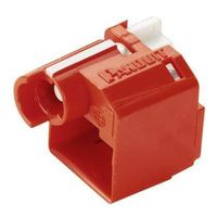Panduit PSL-DCPLX Rj45 Plug Lock-in Device, 10 Devices (Red) and 1 Installation/Removal Tool (Black), Polycarbonate