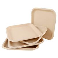 10" Square Natural plates set of 50 in pack 100% Eco friendly disposable sugarcane bamboo leaf plates/bowls Diposable party plates Mircowavable & safe for hot & cold foods(SAVE ENVIRONMENT) AHEP013