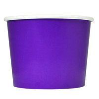 Purple Paper Ice Cream Cups - 12 oz Disposable Dessert Bowls - Perfect For Your Yummy Foods! Many Colors & Sizes - Frozen Dessert Supplies - 100 Count