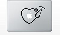MacBook RN Stethoscope Heart Decal Sticker pro air 11 13 15 17