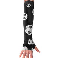 Sports Arm Sleeves Soccer Ball Pattern UV Sun Protection Arm Sleeves with Thumb Holes Cooling Arm
