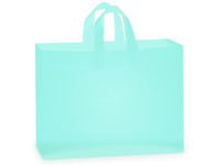 VOGUE AQUA Frosted Plastic BagsBULK Shopping Bags 16 x 6 x 12" 1 unit, 250 pack per unit.