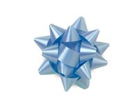 Pack Of 48, Small Solid Light Blue Star Poly Gift Bows 2-1/2" x 12 Loops Made In Usa