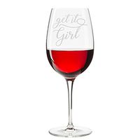 Get It Girl Engraved 18 oz Wine Glass