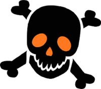 HotSaleStore Sticker Seals 48 Cute Halloween Skull Sticker Label Envelope Seals 1.2" Round